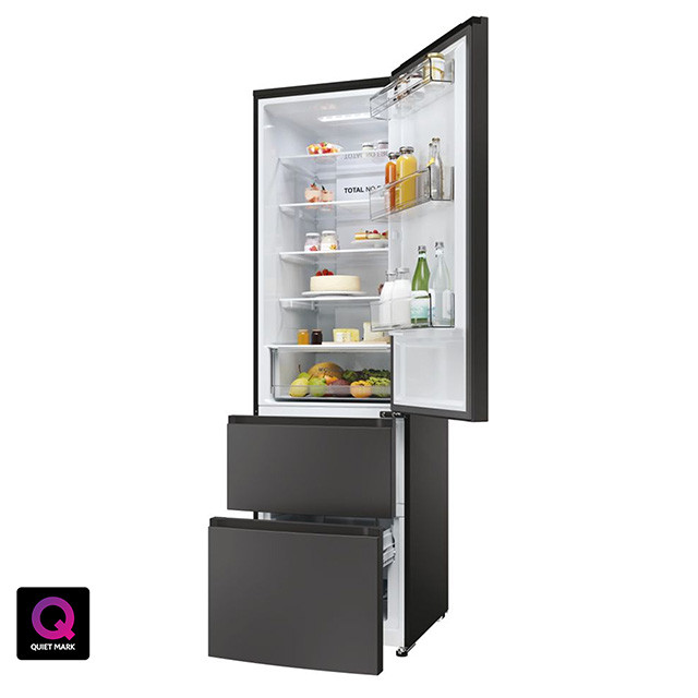 Haier HETR3619ENPB Series 3 Combi Freestanding Fridge Freezer