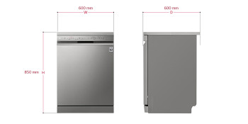LG TrueSteam™ QuadWash™ DF325FPS Freestanding Dishwasher image 9
