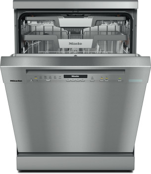 Miele G 7130 SC Front AutoDos Clean Steel Freestanding Dishwasher image 0