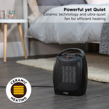 Russell Hobbs RHFH1006B 1.5kW Portable Ceramic Heater - Black image 6