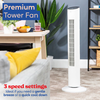 Russell Hobbs RHTWR3S Premium Tower Fan - White image 1