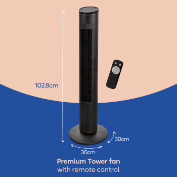 Russell Hobbs RHTWR3SB Premium Tower Fan - Black image 2