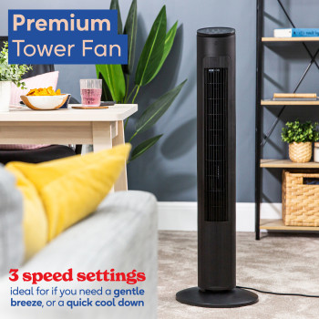 Russell Hobbs RHTWR3SB Premium Tower Fan - Black image 3