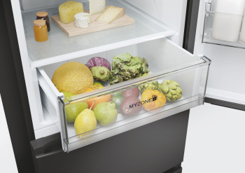 Haier HETR3619ENPB Series 3 Combi Freestanding Fridge Freezer image 2