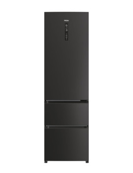 Haier HETR3619ENPB Series 3 Combi Freestanding Fridge Freezer image 0