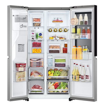 LG GSGV81PYLL Freestanding Side-by-Side Fridge Freezer image 1