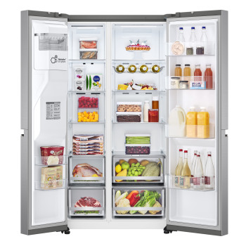 LG GSLA80PZLD Freestanding Side-by-Side Fridge Freezer image 1