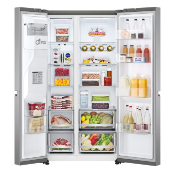 LG GSLA81PZLD Freestanding Side-by-Side Fridge Freezer image 1