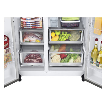 LG GSLA81PZLD Freestanding Side-by-Side Fridge Freezer image 3