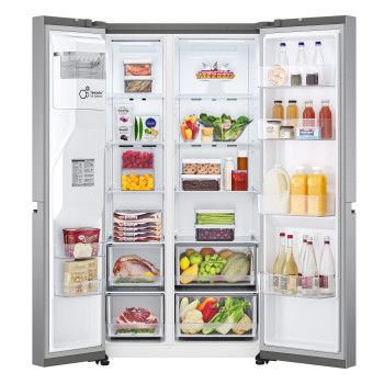 LG GSLD80PZRD Freestanding Side-by-Side Fridge Freezer image 1