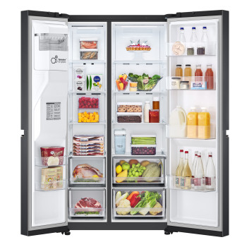 LG GSLV71MCTD Freestanding Side-by-Side Fridge Freezer image 1