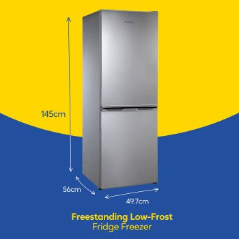 Russell Hobbs RH145FF501E1S Freestanding Fridge Freezer in Silver image 1