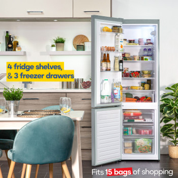 Russell Hobbs RH180FF541E1S 70/30 Freestanding Fridge Freezer in Silver image 2