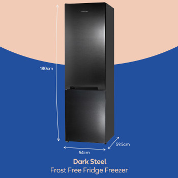 Russell Hobbs RH180FFFF551E1DS Dark Steel Freestanding Fridge Freezer image 9