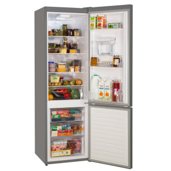 Russell Hobbs RH180FFFF551E1SWD Silver Freestanding Fridge Freezer with Water Dispenser image 1