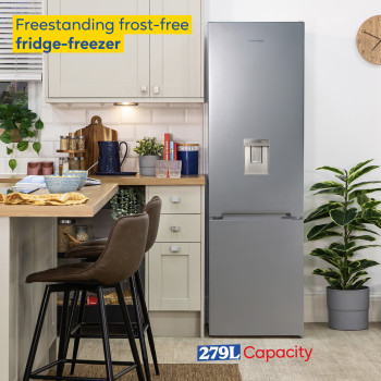 Russell Hobbs RH180FFFF551E1SWD Silver Freestanding Fridge Freezer with Water Dispenser image 5