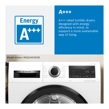 Bosch WQG245A0GB White Freestanding Tumble Dryer image 10