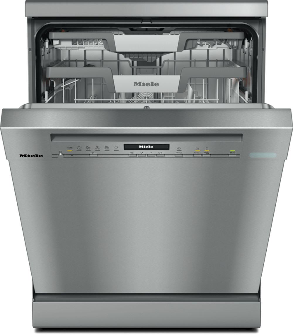 Miele G 7130 SC Front AutoDos Clean Steel Freestanding Dishwasher featured image