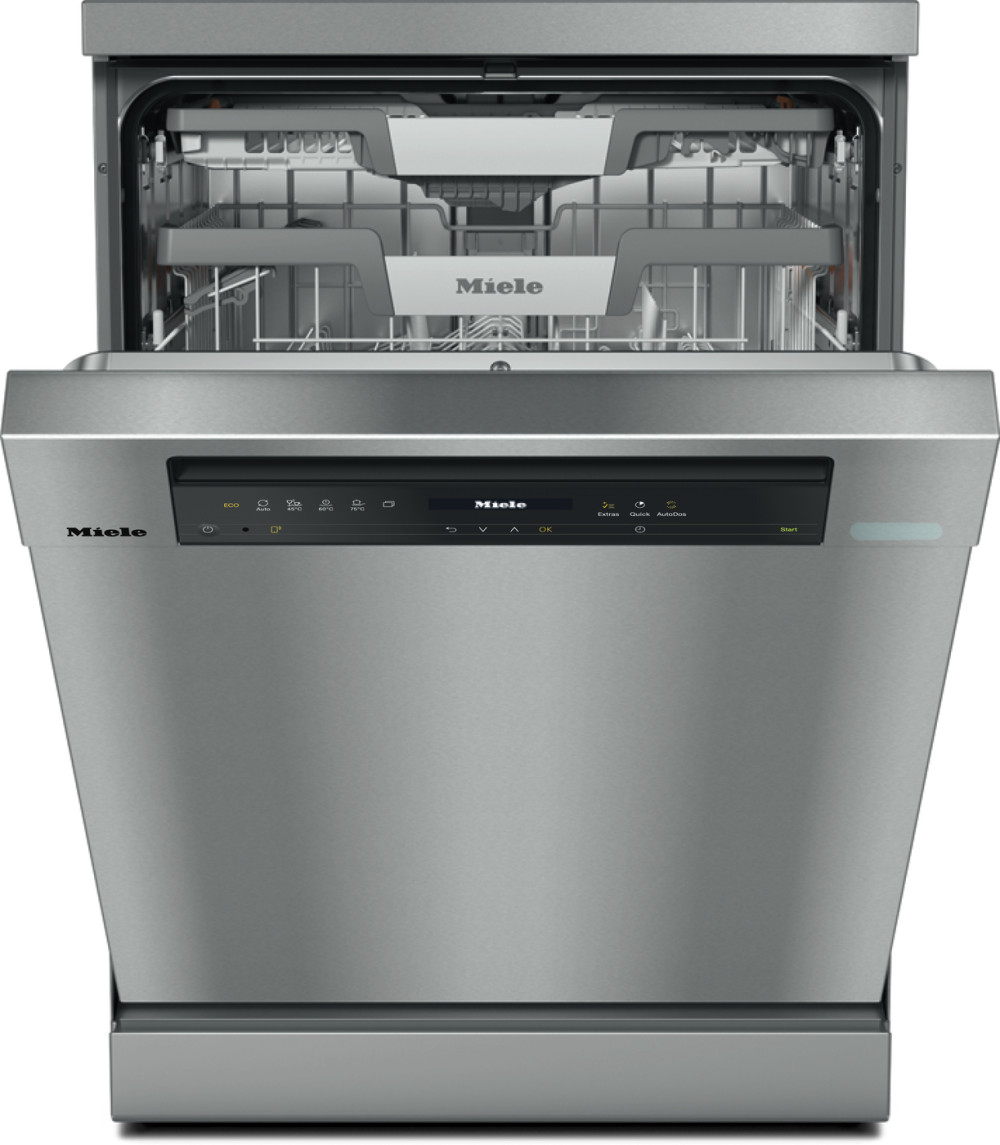 Miele G 7600 SC AutoDos Clean Steel Freestanding Dishwasher featured image